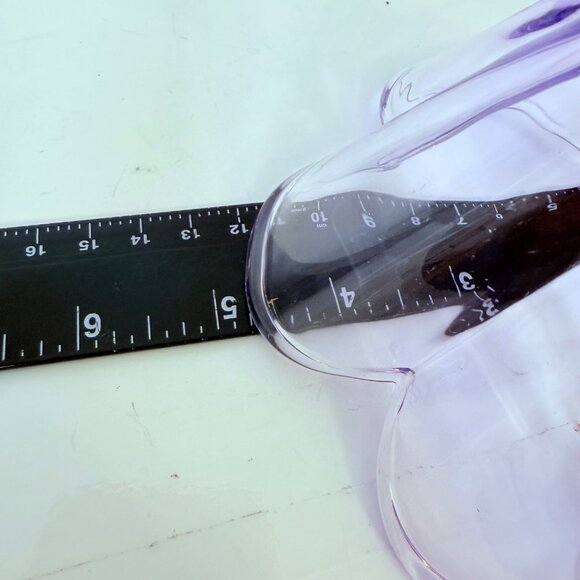 VTG Purple Lavender Glass Cup Set of 2 Petal Decor Lilac Cocktail Glass Dessert - Picture 10 of 16